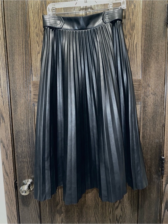 Pinch Dresses & Skirts - Pinch Black Pleated Faux Leather Skirt